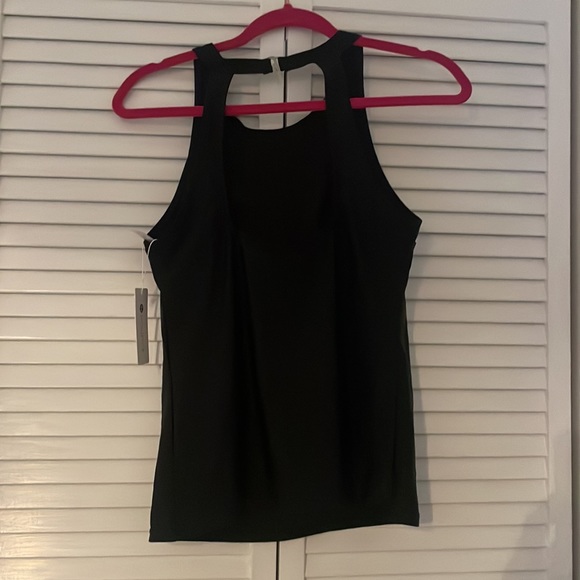 Black Tankini Top with built in bra Small - Picture 2 of 5